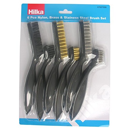 Hilka 67607906 7/9-Inch Wire Brush Set (6-Piece)